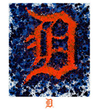 Detroit Tigers team logo fine art