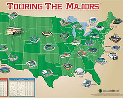 Ballpark map poster