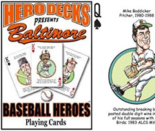 Player parody artwork baseball heroes poker cards