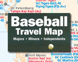 Ballpark travel map