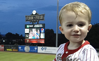 Young Walker at Greenville's newish Fluor Field