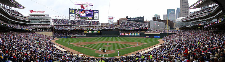 Target Field Minnesota Twins Baseball Game Concept Stock