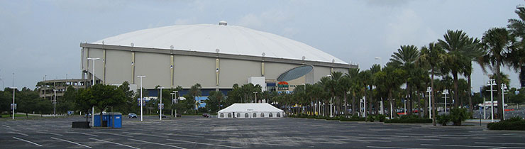 Great first visit at Tropicana Field Last Night! Love the Roof Colors! :  r/tampabayrays
