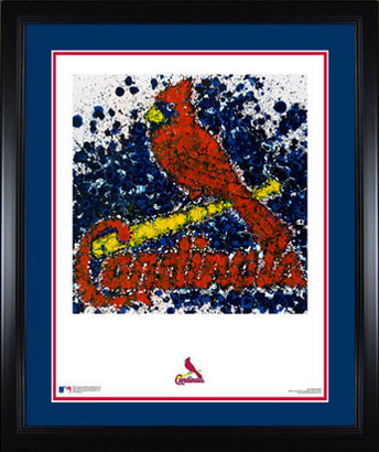 St. Louis Cardinals Abstract Painting Art Baseball
