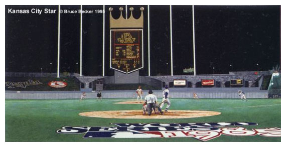 Kansas City Royals Kauffman Stadium Subway Print - Vintage Ontario