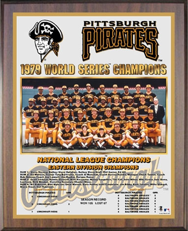 1979 Pittsburgh Pirates World Champions Healy Plaque
