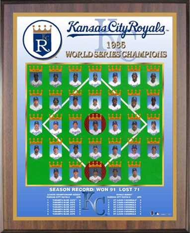 1985 Kansas City Royals World Champions Healy Plaque