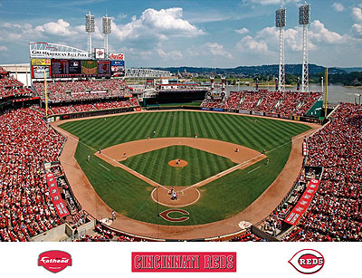 Great American Ball Park Baseball Stadium Print, Cincinnati Reds