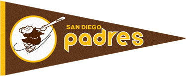 San Diego Padres WinCraft 13 x 32 Retro Logo Pennant
