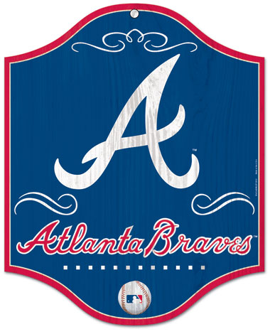 Mlb Atlanta Braves Tradition Wood Sign Panel : Target 